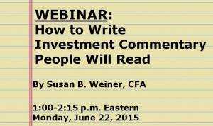 Investment commentary webinar June 22, 2015