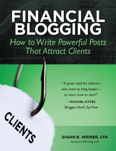 Financial Blogging book by Susan Weiner