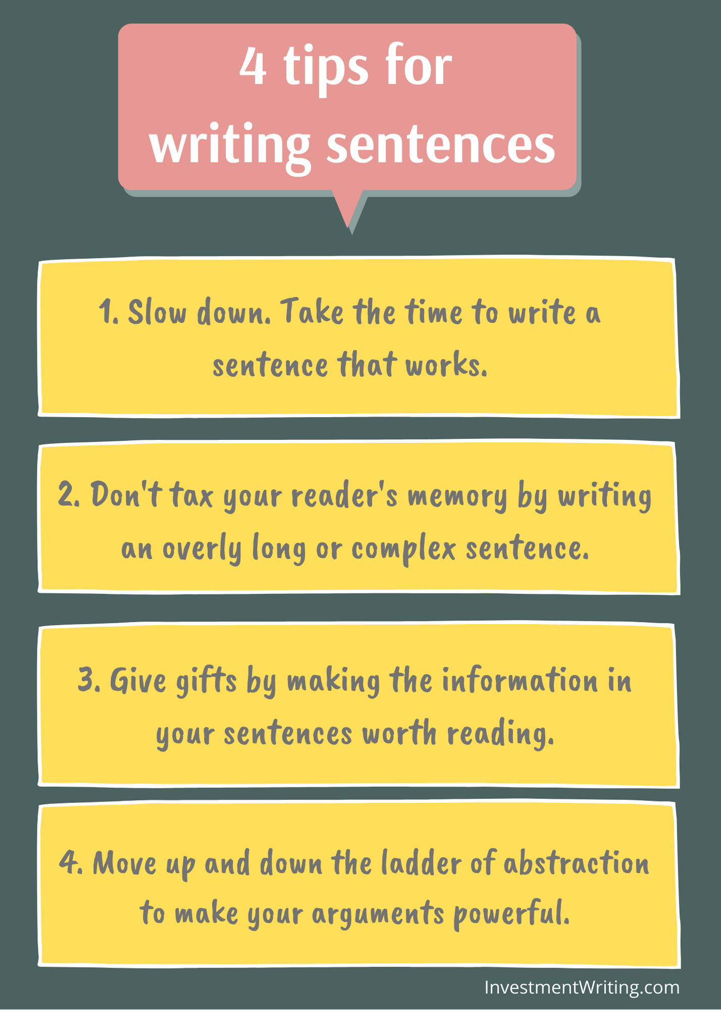 example of creative writing sentence