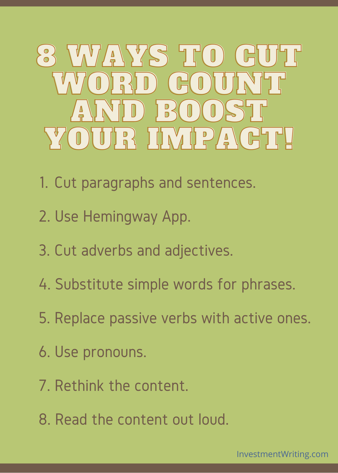 how to cut down an essay word count