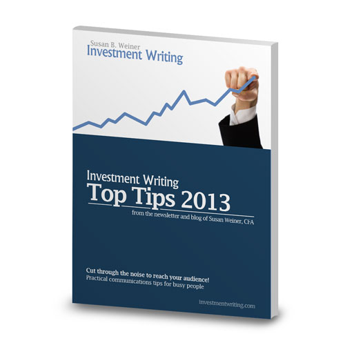 Investment Writing Top Tips